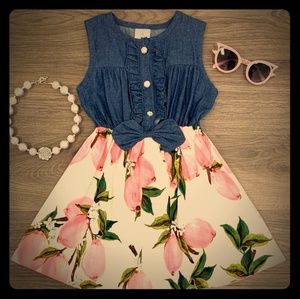 PINK LEMON DENIM DRESS
